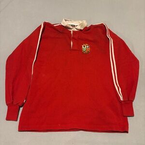 Barbarian Rugby Shirt Men 3XL Red Heavyweight British Lion Preppy Spring Casual